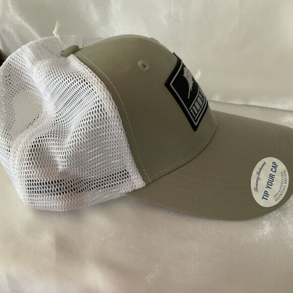 Tommy Bahama Mens Olive & White Mesh Trucker Hat With Marlin Logo Adjustable Fit - Picture 4 of 6